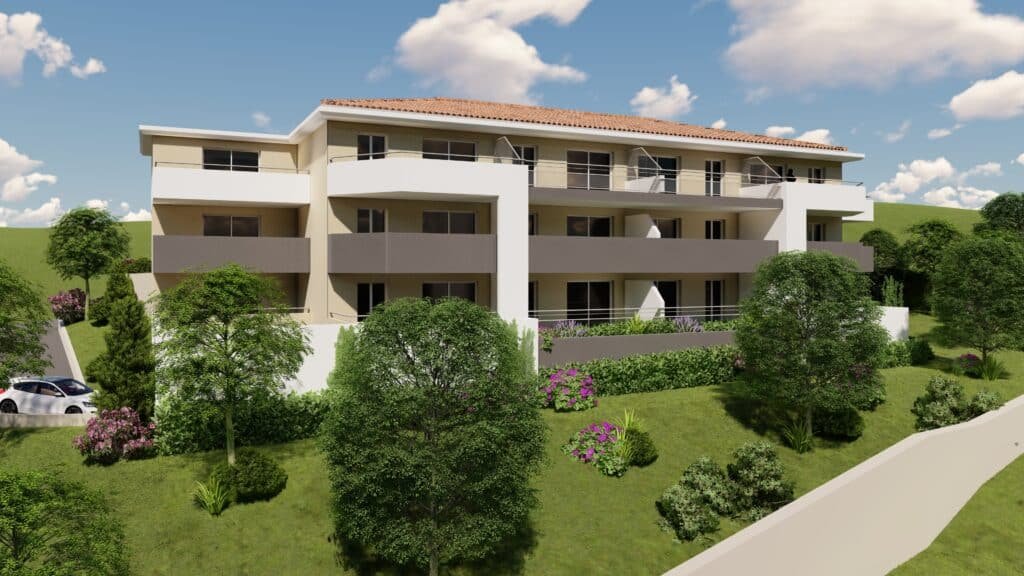 La résidence ORIZONTE à Propriano est une résidence à taille humaine avec 18 logements.