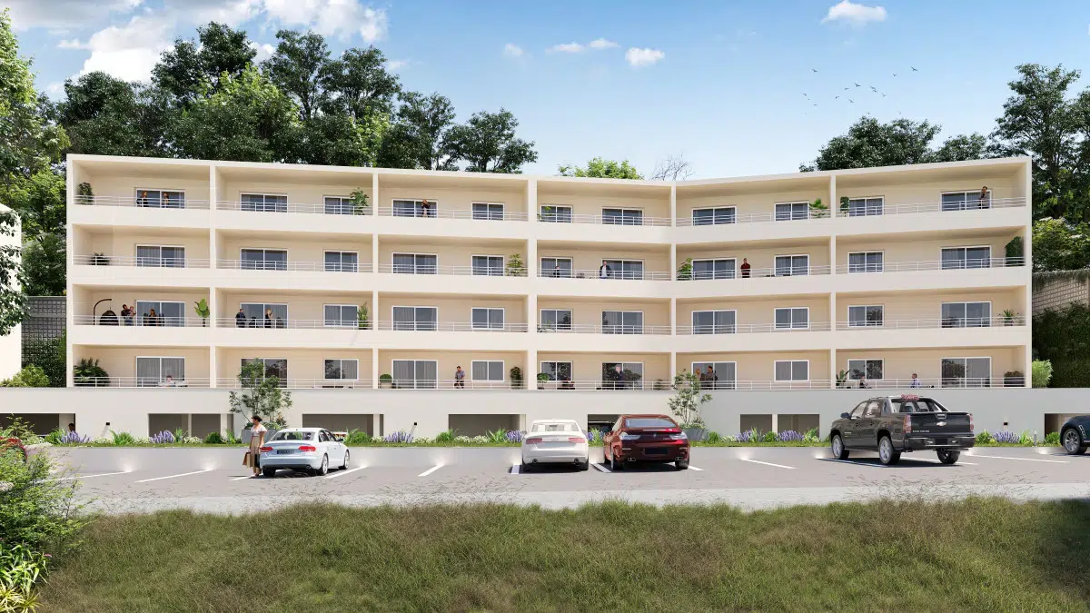 Vue de face de la résidence BIANCARELLO à Ajaccio commercialisée par Kallisté Conseil