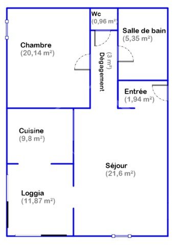 Appartement T2/T3 avec jardin diapo 11