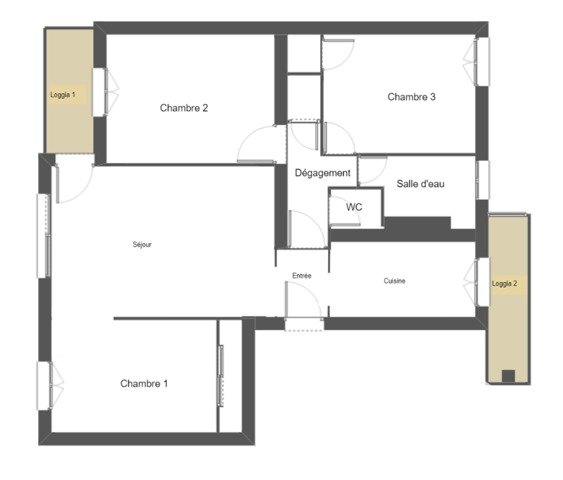 T4 avec balcons et cave – À rénover – Ajaccio secteur Laetitia diapo 6