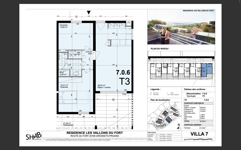 À vendre – T3 avec terrasse de 57 m² – Vue dégagée – Résidence Les Vallons du Fort – Grosseto-Prugna / Porticcio diapo 13