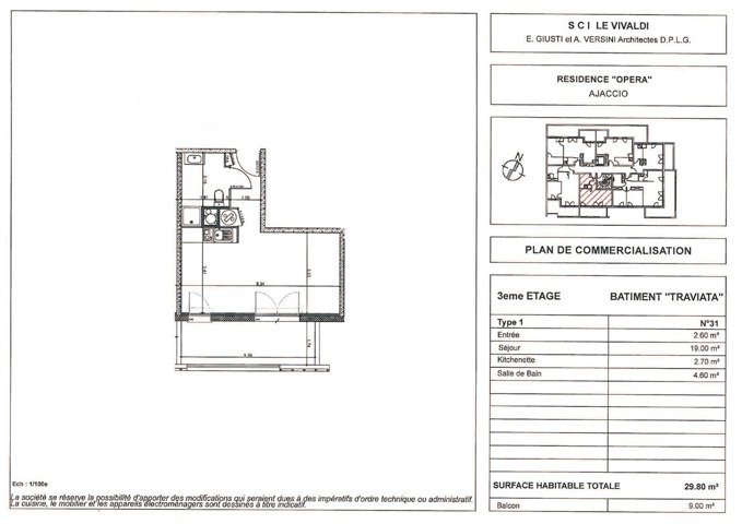 Studio lumineux dans résidence de 2016 avec stationnement – Ajaccio diapo 8