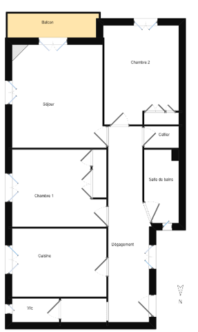 Appartement T3 avec balcon et aperçu mer – Quartier des Étrangers, Ajaccio diapo 10
