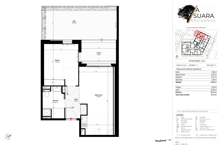 Programme A SUARA  : T2 Jardin + terrasse et parking privé diapo 8