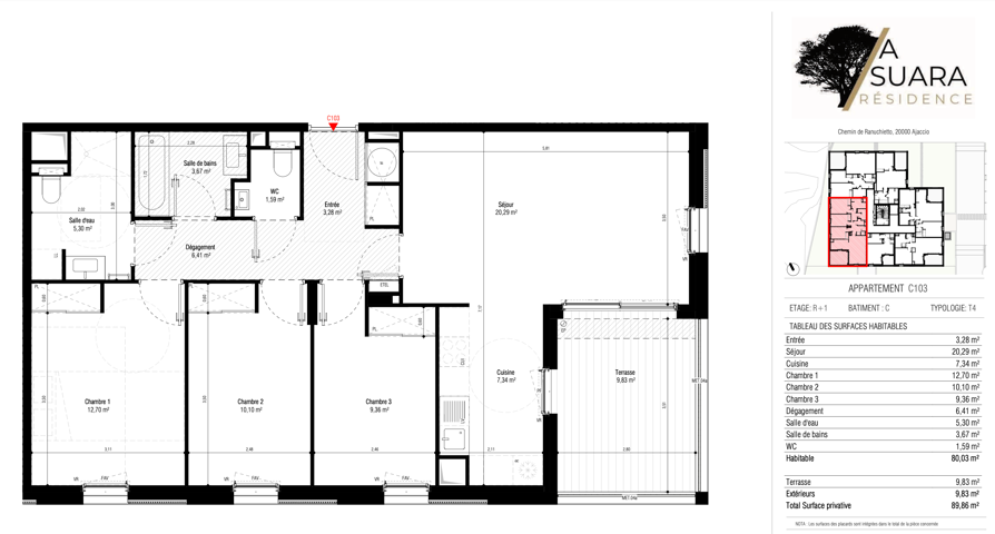 Programme A SUARA : T4 avec Terrasse et parking privé photo 2