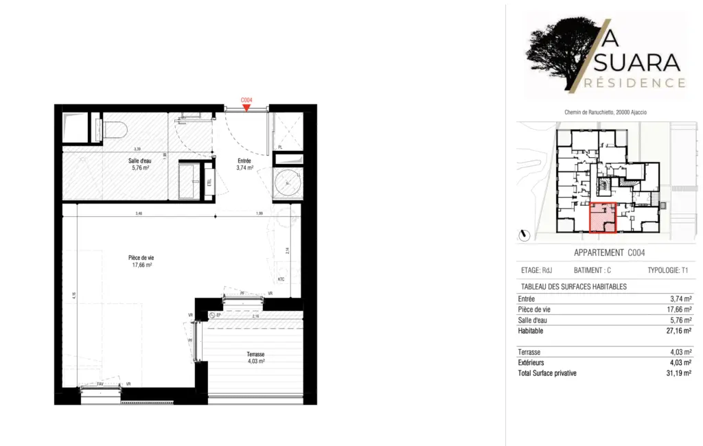 Programme A SUARA : studio avec terrasse et parking photo 2